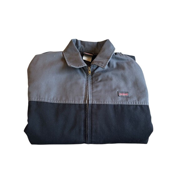 Dickies Work Jacket Mens XL Gray Workwear Mechanic Full Zip Canvas Utility 90s - Picture 16 of 16
